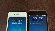 iPhone 4 vs iPhone 5s on iOS 7 boot up test #shorts #iphone4 #iphone5s #ios7