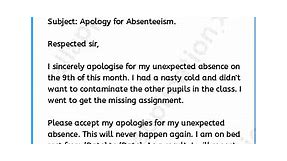 Absent Letter to Class Teacher [3 Examples]