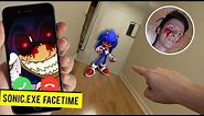 CALLING SONIC.EXE ON FACETIME AT 3 AM!! (SCRATCHED HIS FACE)