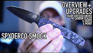 SPYDERCO SMOCK with UPGRADES!! Overview! Sharp Dressed Knives REC Exclusive scales & Skiffs! 4K