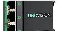 LINOVISION Industrial 5 Ports Gigabit Solar POE Switch with DC12V-48V to DC48V Voltage Booster,4 x IEEE802.3af/at 30W POE Ports @120W, IP40, Compact POE Power for Solar Power/RV Truck/VoIP Systems