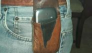 Custom leather cell phone belt holsters for sale.