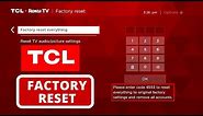 How to Perform a Factory Reset on TCL TV || Hard Reset a TCL TV