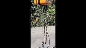 Hitachi 1 Ton Electric Chain Hoist with 2 Ton Manual Trolley and Pendant