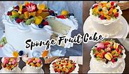 Sponge Fruit Cake, Fruit Cake Tutorial, How to make sponge cake