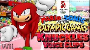 All Knuckles Voice Clips • Mario & Sonic at the Olympic Games • Beijing 2008 (Dan Green)