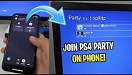 How to JOIN PS4 PARTY ON PHONE (WITHOUT PS4) (Playstation app)