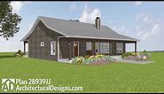 Budget-Friendly Ranch Farmhouse Home Plan 28939JJ Virtual Tour with Interiors! ADHousePlan Exclusive