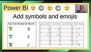 Power BI - Add emojis and symbols