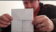 How to fold a standard copy size 8.5"*11" copy paper into a envelope