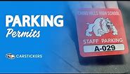 Custom Parking Permit Stickers with Personalized Design, Logo and Text