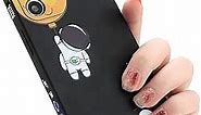 for iPhone Xs Max Cute Case, Cartoon Astronaut Space Moon Planet Design Stylish Bumper Cover TPU Rubber Protective Shockproof Fashion Case(Black Moon, iPhone Xs Max)