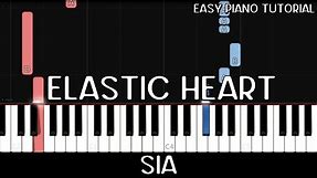 Sia - Elastic Heart (Easy Piano Tutorial)