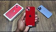 iPhone 13 Product Red Unboxing and First Impressions! 🔥🔥🔥