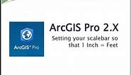 Setting your scale bar in ArcGIS Pro so that 1 inch equals feet