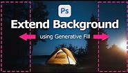 Photoshop Beta Generative Fill with AI Extend background
