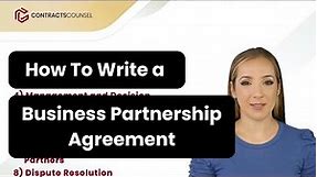 How To Write a Business Partnership Agreement [8 easy steps]