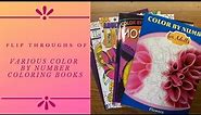 Flip Throughs of Various New Color by Number Coloring Books