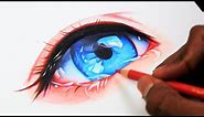 DRAWING A Realistic ANIME Eye (Time Lapse)レム
