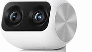 eufy Security Indoor Cam S350, Dual Cameras, 4K UHD Resolution Security Camera with 8× Zoom and 360° PTZ, Human/Pet AI, Ideal for Baby Monitor/ /Home Security, Dual-Band Wi-Fi 6, Plug in
