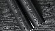 Yancorp Matte Black Contact Paper Black Wallpaper Peel and Stick for Countertops Removable Wallpaper for Cabinets Desk Wrap Self-Adhesive Stick on Wallpaper Kitchen Bathroom
