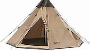 Guide Gear 10' x 10' Teepee Tent for Adults Outdoor Camping, 2-Person, Instant Easy Set-Up Waterproof 4-Season Tents for Backpacking, Hiking