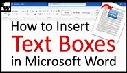 How to Insert Text Boxes in Microsoft Word