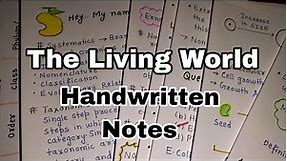 The Living World | Handwritten Notes | Class 11th | NEET | NCERT #neet2024 #neet #biology