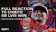 FULL REACTION to the Kansas City Chiefs becoming BACK-TO-BACK SUPER BOWL CHAMPIONS 🏆 | SC with SVP