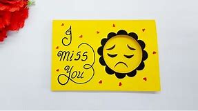 How to make miss you greeting card | DIY Greeting cards for miss you| Queen's home