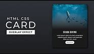 Responsive CSS Cards with Hover Overlay Animation