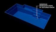 Fiberglass Swimming Pool 3D Demo of Elegance Key Features from Leisure Pools