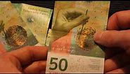 Swiss Francs New 50 Franc Note