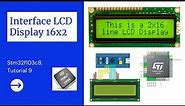 Interface LCD Display 16×2 with Stm32