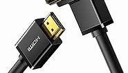 UGREEN HDMI Cable Right Angle 4K 90 Degree HDMI Cord High Speed Down Angle HDMI 2.0 Cable, 4K@60Hz HD 3D 1080P ARC Compatible for Laptop Monitor Nintendo Switch Xbox PS5 PC TV 3.3FT