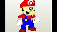 Mario 64 de papercraft