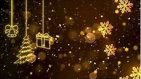 Golden Christmas Background | Animation Loop | Xmas BG | Christmas Gifts Video | 4K Animated Footage