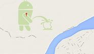We know who put an Android peeing on an Apple in Google Maps