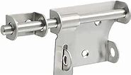 Alise Slide Bolt Gate Latch,Padlock Latches Heavy Duty Barrel Bolts Safety Door Lock,Double Sided Gate Hardware for Barn Fence Gate Inside Doors,6 Inch Solid Stainless Steel Latches,Brushed Finish