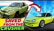 Junkyard Rescue: Rare '1995 Dodge Neon Nitro Yellow Green Neon ACR gets fully restored!