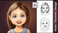 Character Design in Adobe Illustrator - Digital Vector Drawing
