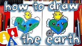 How To Draw The Earth As A Heart 🌎❤️