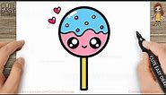 How to Draw a Cute Easy Lollipop for Kids Step by Step