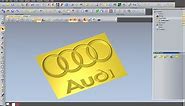 ArtCAM tutorial-How to create 3D Audi logo with contour blend and shape editor-By ArtCam zone