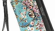 APHISON Women's Wallets Large Capacity Clutch Wallet For Women Ladies Wallets Clearance Credit Card Holder Womens RFID Wallet Moon Cute Cow Cat Elephant Fox Cell Phone Purse