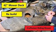 42 inch riding mower deck rebuild