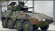 UK Boxer armoured vehicle with an RT60 turret
