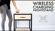 How to Make a Wireless Charging Nightstand // Woodworking // Faux Metal Base