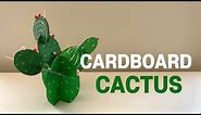 [Recycling Art] How to make a Cardboard Cactus | DIY 3D Cactus Craft | Eco-Friendly Recycling Craft