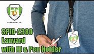 Breakaway Lanyard with ID Badge and Pen Holder Plus Detachable Key Chain Ring SPID-2380